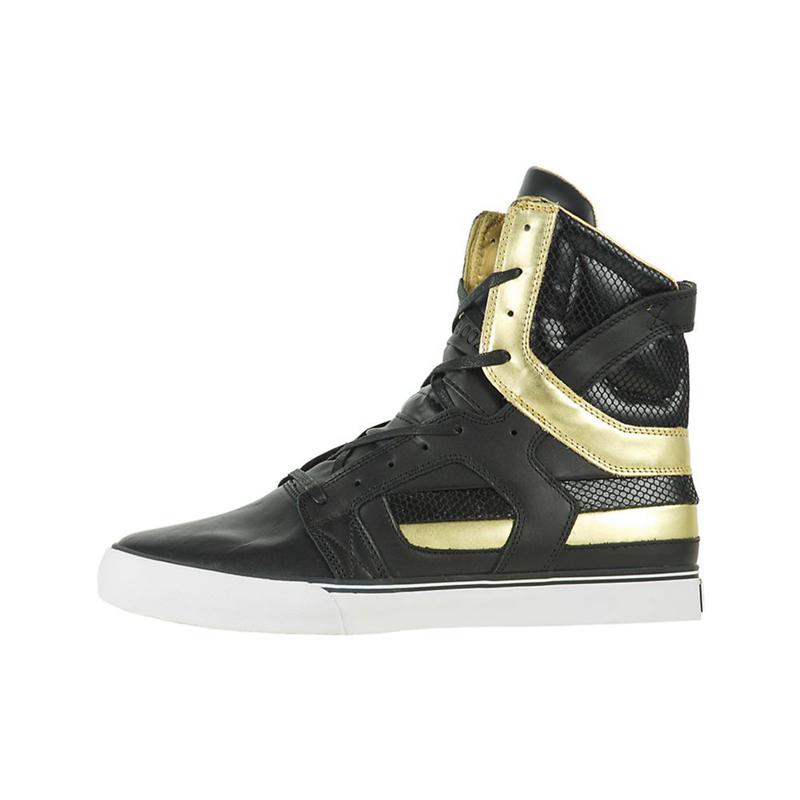 Supra SKYTOP II Sneaker High Damen Schwarz Gold Online Kaufen YOQMW8704